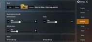High sensitivity settings